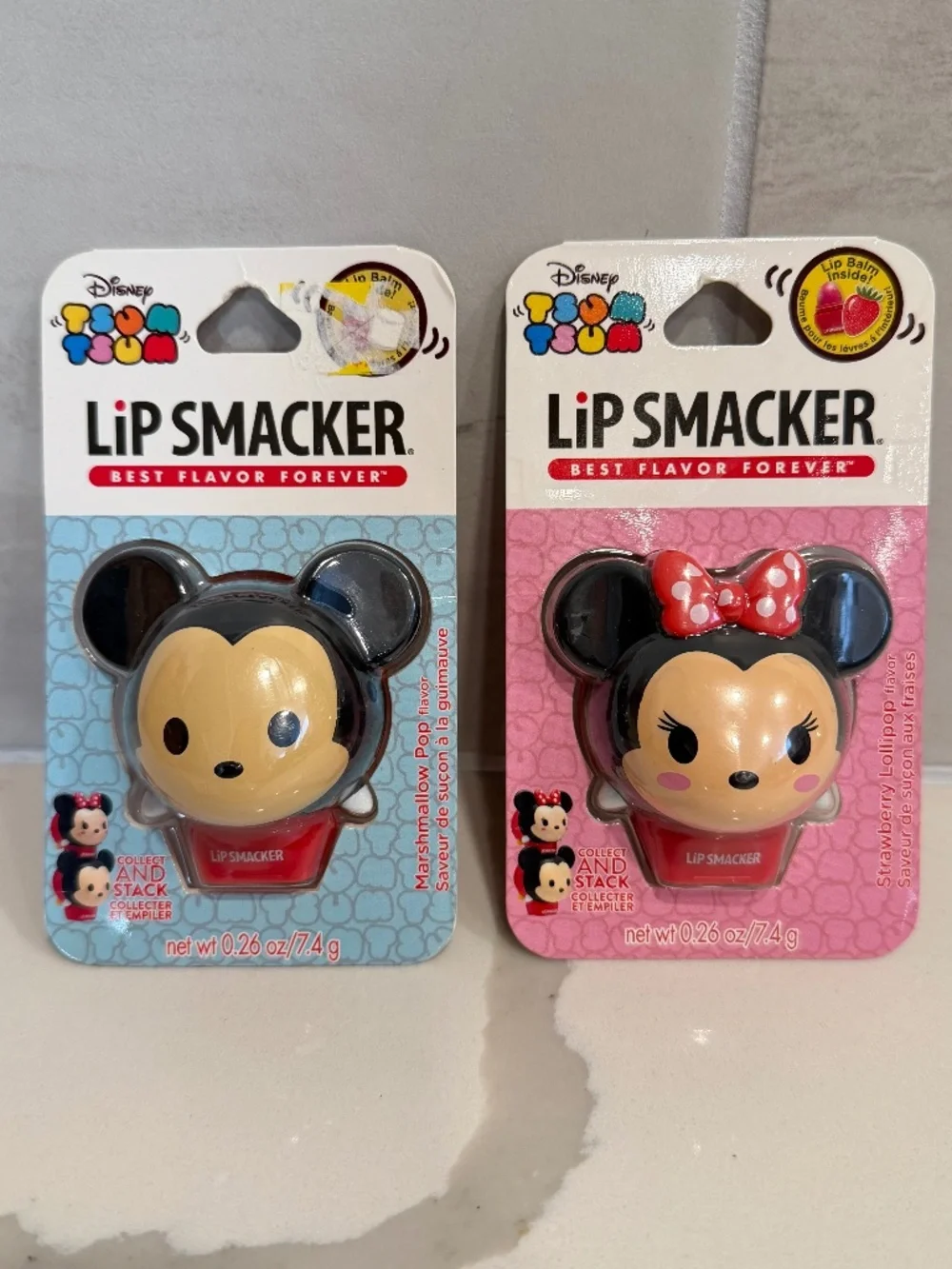 Lip Smacker Disney Tsum Tsum Mickey and Minnie Lip Balms | NWT